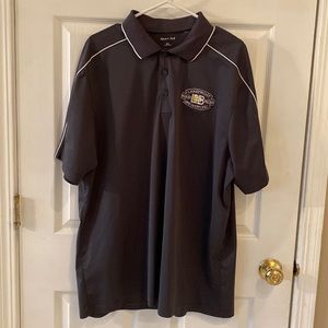 Grey Sport Tek Mens polo shirt w embroidered lake front brewery logo 2XL